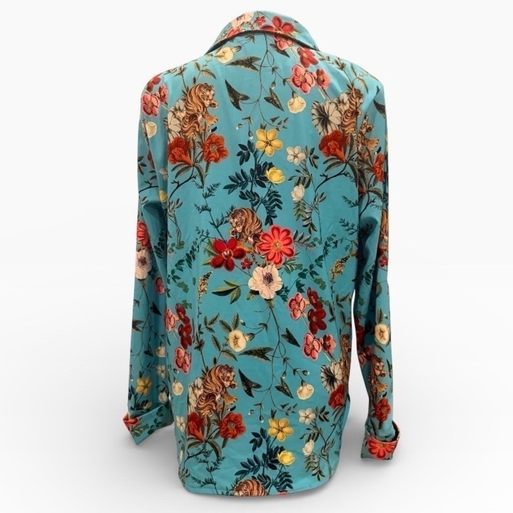 BlackMilk Tropical Tiger Button Down Shirt Womens Career Streetwear Large - Picture 5 of 11